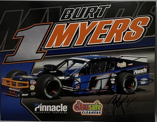 2025 BURT MYERS AUTOGRAPHED MODIFIED HERO CARD 8.5 X 11 (LIMIT: 2 ORDER)