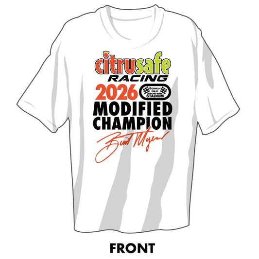 2026 BURT MYERS 12X BG MODIFIED CHAMPION LIMITED EDITION TEE