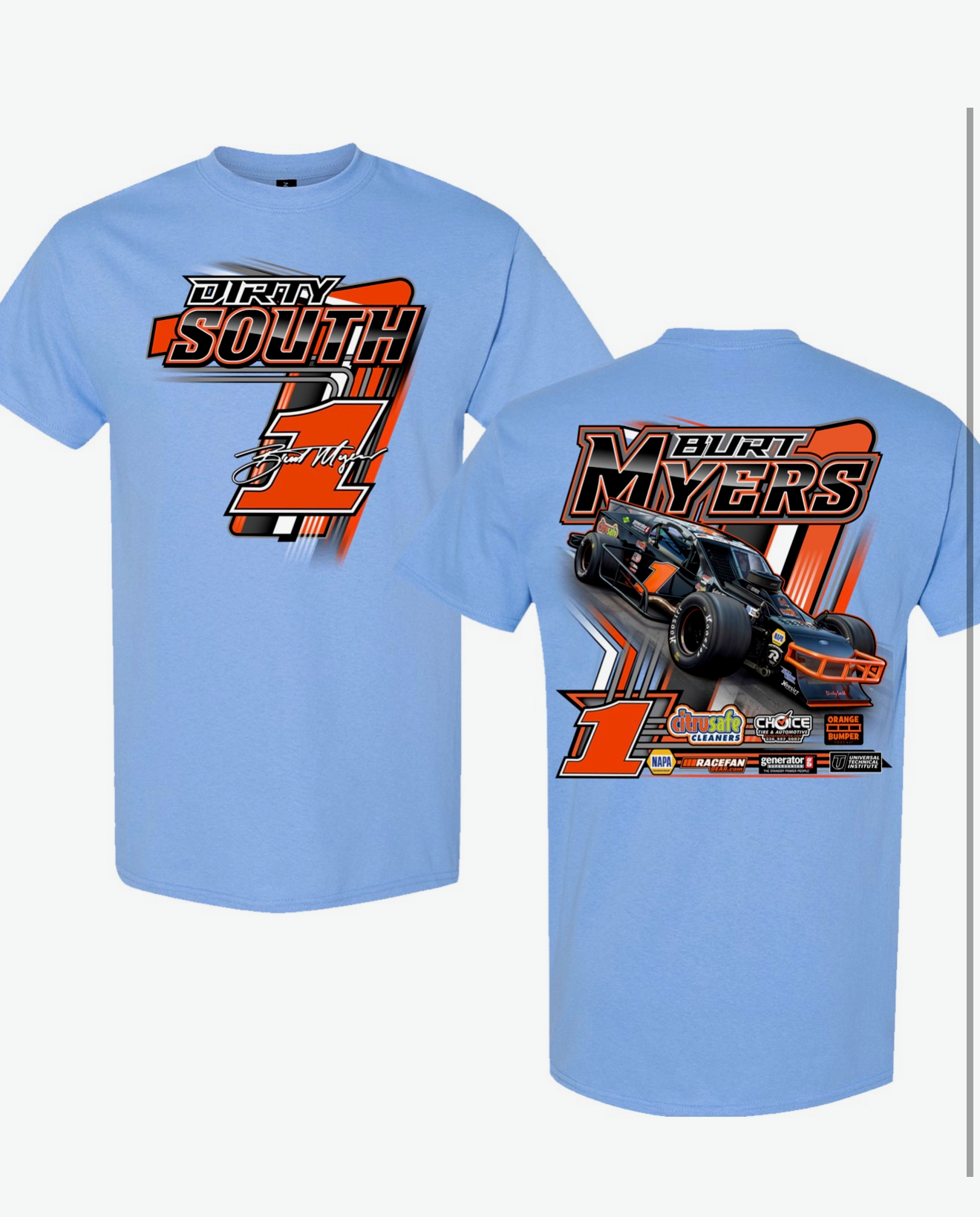 1aa Burt Myers 2026 Bowman Gray Design BLUE T-shirt