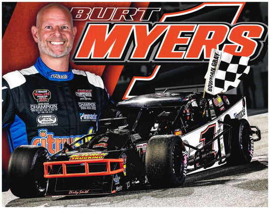 Burt Myers Black / White Car Hero Card